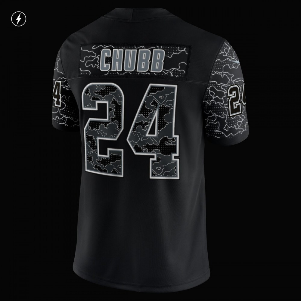 Nick Chubb Cleveland Browns Nike RFLCTV Limited Jersey - Black-GridironStore